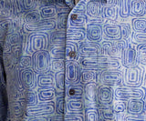Ripple Rosso (1342-Blue) Hawaiian Shirt for Men - Johari West