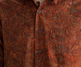 Ripple Rosso (1343-Terracotta) Hawaiian Shirt for Men - Johari West