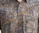 Ripple Rosso (1374-Gold) Hawaiian Shirt for Men - Johari West