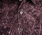 Coral Cascade (1405-Grape) Sizes (2XL) Hawaiian Shirt for Men - Johari West