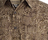 Indo Bay (1413-Brown) Hawaiian Shirt for Men - Johari West