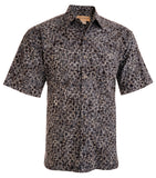 Retro Squares (1479-Stone) Hawaiian Shirt for Men - Johari West