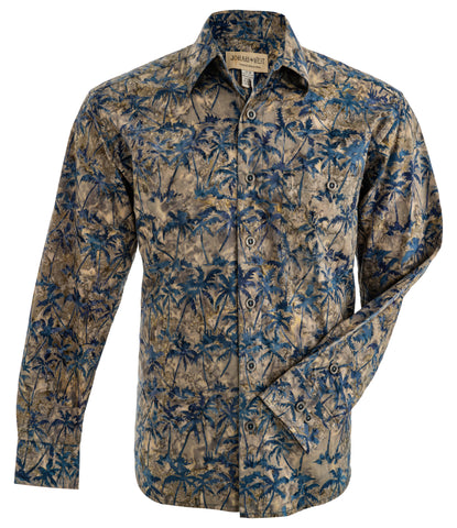 Hawaiian Shirt, Button Down Men's Shirt, Long Sleeved