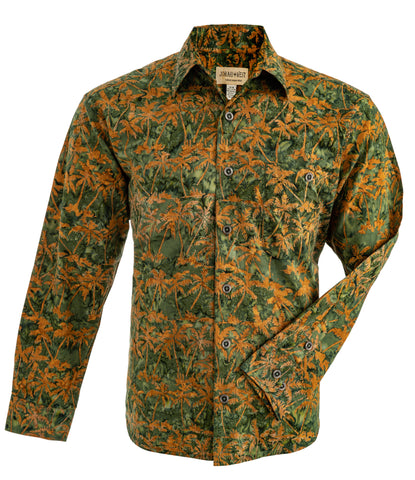 Cool Nights (3012-Army) Hawaiian Shirt for Men - Johari West