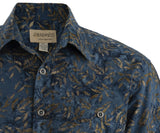 Floating Leaves (3015-Blue) Hawaiian Shirt for Men - Johari West