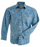 Ripple Rosso (3016-Blue) Hawaiian Shirt for Men - Johari West