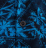 Johari West, Short Sleeve, Blue and Black Batik Hawaiian Shirt, Button Down Men's Shirt
