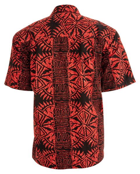 Johari West Purple Dusk Hawaiian Batik Shirt – Hand-Printed 100% Cotton Tropical Shirt - View #10