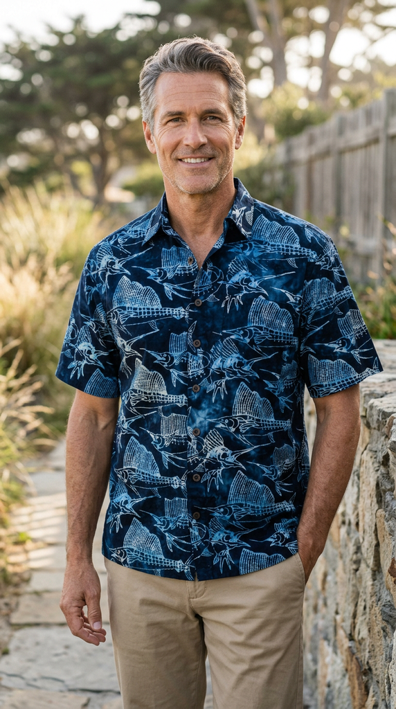 Sailfish Night (1302) Hawaiian Shirt for Men - Johari West