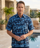 Cool Nights (1340-Blue) Hawaiian Shirt for Men - Johari West