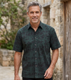 Cool Nights (1341-Black) Hawaiian Shirt for Men - Johari West