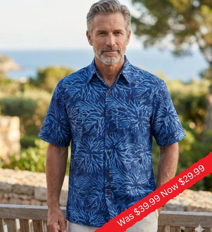 Coral Marine (1349) Hawaiian Shirt for Men - Johari West
