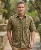 Mystic Maze (1371-Moss) Hawaiian Shirt for Men - Johari West