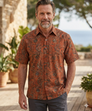 Indo Bay (1373-Amber) Hawaiian Shirt for Men - Johari West