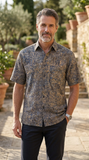 Ripple Rosso (1374-Gold) Hawaiian Shirt for Men - Johari West