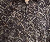 Jazzy Jungle (1382-Black) Sizes (S, M, 2XL) Hawaiian Shirt for Men - Johari West