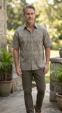 Ocean Breeze (1394-Olive) Hawaiian Shirt for Men - Johari West