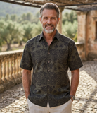 Tropical Tango (1408-Olive) Hawaiian Shirt for Men - Johari West
