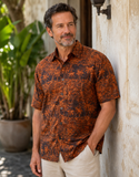 Tropical Tango (1411-Lava) Hawaiian Shirt for Men - Johari West