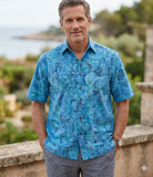 Indo Bay (1412-Lake) Hawaiian Shirt for Men - Johari West