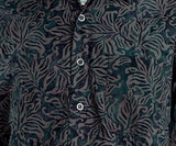 Johari West, Short Sleeve, Black Batik Hawaiian Shirt, Button Down Men's Shirt