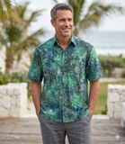 Indo Bay (1426 - Green) Hawaiian Shirt for Men - Johari West