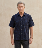 Indo Bay (1429-Navy) Hawaiian Shirt for Men - Johari West