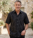 Indo Bay (1431-Ink) Hawaiian Shirt for Men - Johari West
