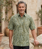 Indo Bay (1438-Olive) Hawaiian Shirt for Men - Johari West