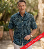 Autumn Gold‎ (1450-Black) Hawaiian Shirt for Men - Johari West