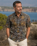 Autumn Gold‎ (1451-Brown) Hawaiian Shirt for Men - Johari West