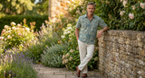 Autumn Gold (1452-Sand) Hawaiian Shirt for Men - Johari West