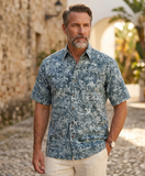 Cool Nights (1455-Sea) Hawaiian Shirt for Men - Johari West