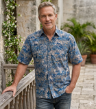 Cool Nights (1456-Pecan) Hawaiian Shirt for Men - Johari West