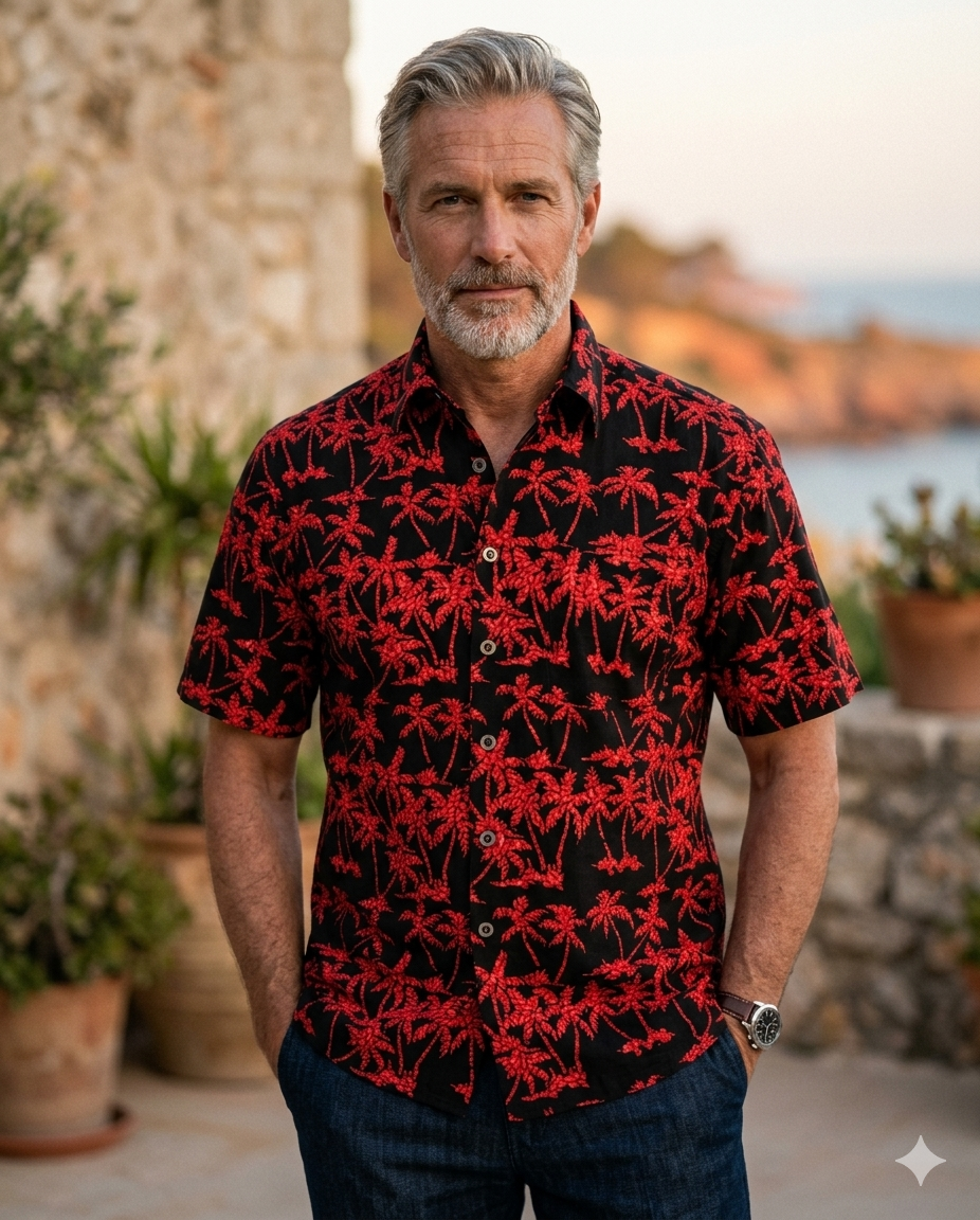 Hawaiian Men's Shirt - Johari West | Authentic Batik Designs & Colors
