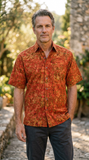 Ripple Rosso (1468-Red) Hawaiian Shirt for Men - Johari West