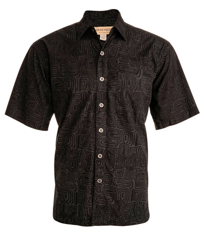 Ripple Rosso (1471-Slate) Hawaiian Shirt for Men - Johari West