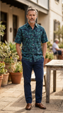 Montego Bay (1475-Sapphire) Hawaiian Shirt for Men - Johari West