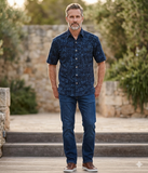 Fire Diamonds (1481-Navy) Hawaiian Shirt for Men - Johari West