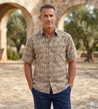 Fire Diamonds (1482-Sand) Hawaiian Shirt for Men - Johari West