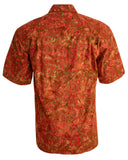Ripple Rosso (1468-Red) Hawaiian Shirt for Men - Johari West