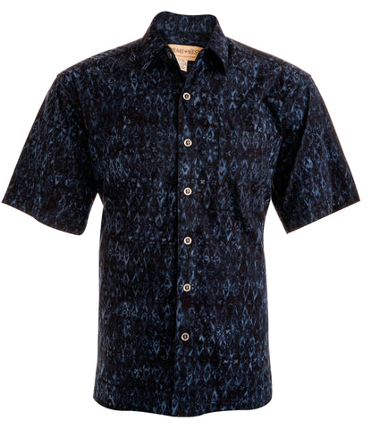 Fire Diamonds (1481-Navy) Hawaiian Shirt for Men - Johari West