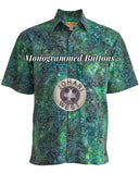 Autumn Gold (1417-Green)‎‎ ‎‎‎Hawaiian Shirt for Men - Johari West