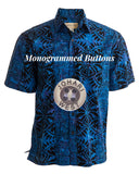 Geometric Forest‎ (1353 - Indigo) Hawaiian Shirt for men - Johari West