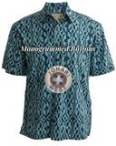 Mystic Maze (1370-Teal) Hawaiian Shirt for Men - Johari West