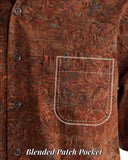 Ripple Rosso (1343-Terracotta) Hawaiian Shirt for Men - Johari West