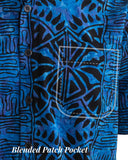 Geometric Forest‎ (1353 - Indigo) Hawaiian Shirt for men - Johari West