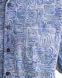Ripple Rosso (1342-Blue) Hawaiian Shirt for Men - Johari West