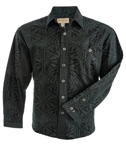 Geometric Forest (3003-Slate) Hawaiian Shirt for Men - Johari West