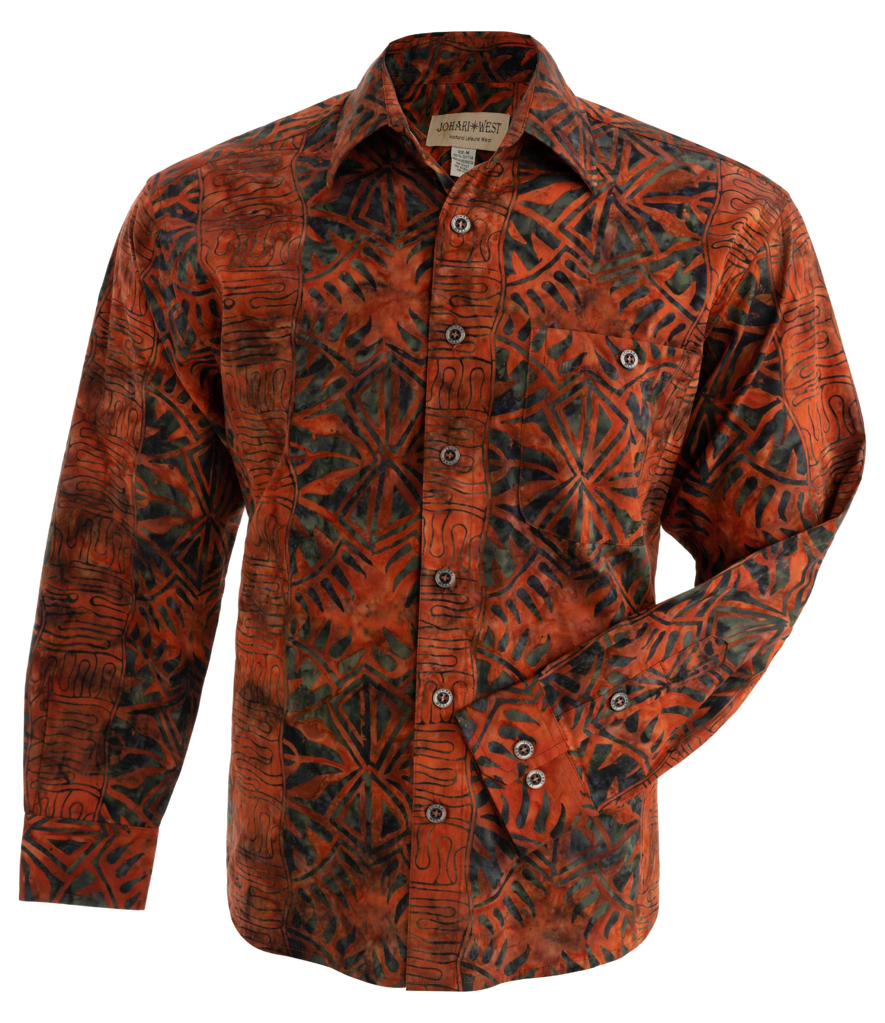 men's long sleeve hawaiian dress shirts Hibiscus Long Sleeve Men's Hawaiian Shirt